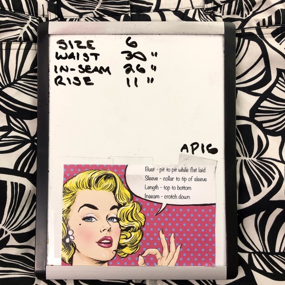 Talbots Leaf Ankle Pants Stretch Black & White 6 - Picture 7 of 7